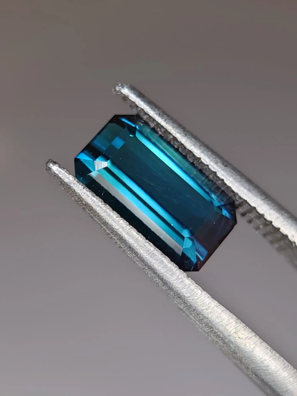 1.7ct Natural Emerald Cut Indicolite Tourmaline from Afghanistan — view 1